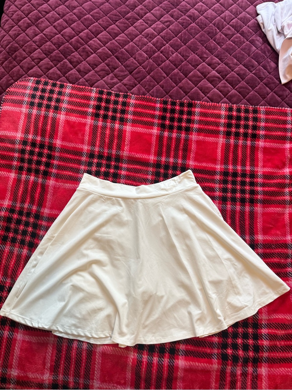 Fabletics Women’s Cream Flared Skirt - Classic A-Line